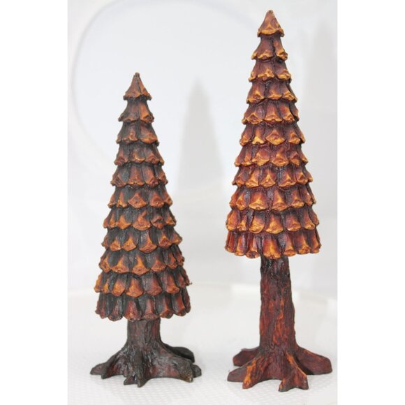 Dept 56 Village Accessory - Village Pine Cone Trees, set of 2 - Picture 1 of 5